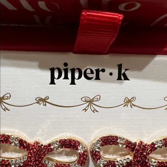 Piper K | Rhinestone Ribbon Earrings - Picture 2 of 8